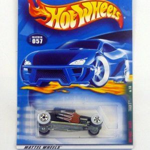 Hot Wheels Track T #057 Rat Rods Series 1/4 Black Die-Cast Car 2001